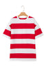 Racing Red Striped Color Block Oversize Tunic Tee