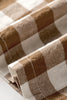 Brown Gingham Plaid Tie Elastic Waist Shift Pants