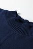 Red Dahlia Solid Color Front Seam Drop Shoulder Loose Sweater