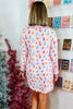 Pink Christmas Twinkle Tree Print Shirt Sleep Dress