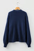 Red Dahlia Solid Color Front Seam Drop Shoulder Loose Sweater