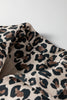 Brown Leopard Open Front Jacket Vest