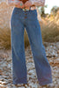 Ashleigh Blue Multi Buttons High Waist Wide Leg Jeans With Pockets