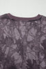 Brown Abstract Woodland Camo Print Baggy Pullover Drawstring Shorts Set