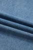 Dusk Blue Pleated Wide Leg Retro Pocketed Denim Jumpsuit