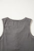 Blue Vintage Distressed Ribbed Mineral Wash Tank Top