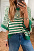Red 3/4 Draped Sleeve Slouchy Sweater