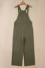 Laurel Green Solid Color Knit Loose Straight Leg Casual Overall Jumpsuit