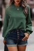 Chestnut Lace Long Sleeve Textured Pullover