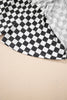Black Checkerboard T Shirt and High Waist Skorts 2 Piece Outfit