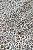 Khaki Plus Size Button V Neck Leopard Print Puff Sleeve Loose Mini Dress