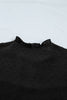 Black Plus Size Swiss Dot Ruffle Lace Trim V Neck Tank Top