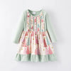 GIRLS CHRISTMAS PRINT DRESS
