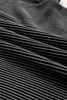 Carbon Grey Corded Knit Color Block Pocketed Crew Neck T Shirt