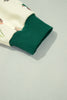Multicolour Mallard Print Patchwork Colorblock High Neck Sweatshirt