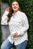 Khaki Checkered Buttoned Down Casual Western Jacket