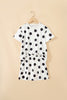 White Polka Dot Short Sleeve Top Casual Skort 2pcs Outfit