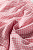 Pink Contrast Trim Plaid Print Plus Size Shorts