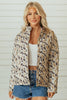 Multicolour Camouflage Quilted Metal Button Collar Long Sleeve Puffer Coat