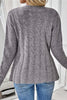 High Cable Knit Cardigan Sweater