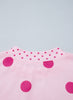 Red Polka Dot Print Contrast Detail Oversized Tunic Sweatshirt