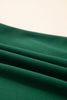 Sea Green Leopard Trim Round Neck Loose T Shirt