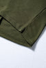 Four Leaf Clover Solid Color Extended Cuffs Long Sleeve Top