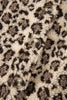 Brown Sherpa Leopard Print Flap Pocket Collared Button Up Jacket