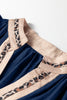 Violet Leopard Trim V Neck Flounced Bracelet Sleeve Blouse