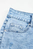 Beau Blue Distressed Acid Wash Denim Hot Shorts