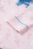 Pink Bow Tie Front Christmas Nutcracker Long Sleeve Shirt Shorts Pajama Set
