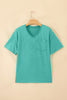 Mint Green Cotton Mineral Wash T Shirt