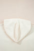 White Solid Color Cute Bow Detail Loose Hoodie