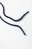 Navy Blue Varsity Striped Sleeve Drop Shoulder Sweatshirt and Short Set