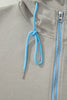 Smoke Green Contrast Trim Zip Up Sporty Jacket Drawstring Mini Skort 2pcs Set