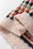 Multicolour Dotty Striped Pattern Knit Drop Shoulder Sweater