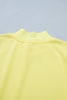 Black Solid Color High Neck Cap Sleeve Loose Top