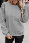 Bonbon Solid Classic Crewneck Pullover Sweatshirt