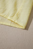 Yellow Cream V Neck Ruffle Trim Sleeveless Shift Top