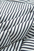 Black Stripe Contrast Trim Snap Button Collared Winter Vest
