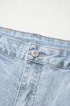 Beau Blue Light Wash Exposed Seam Plus Size Jeans