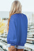 Black Oversize Drop Shoulder Reversible Mock Neck Sweatshirt