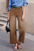 Brown Mimimalist Patch Pocket Womens Shift Jeans