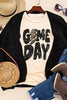 Khaki Game Day Rugby Football Season Leopard Lightning T Shirt