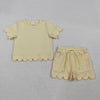 Lemon Scalloped Short Set