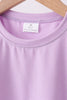 Lavender scalloped mom&me shorts set