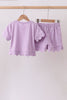 Lavender scalloped mom&me shorts set