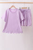 Lavender scalloped mom&me shorts set