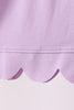 Lavender scalloped mom&me shorts set