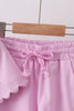 Pink scalloped mom&me shorts set